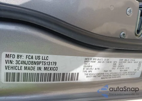 2023 Jeep Compass Altitude 4X4 из США, поврежденный, VIN 3C4NJDBN9PT513179